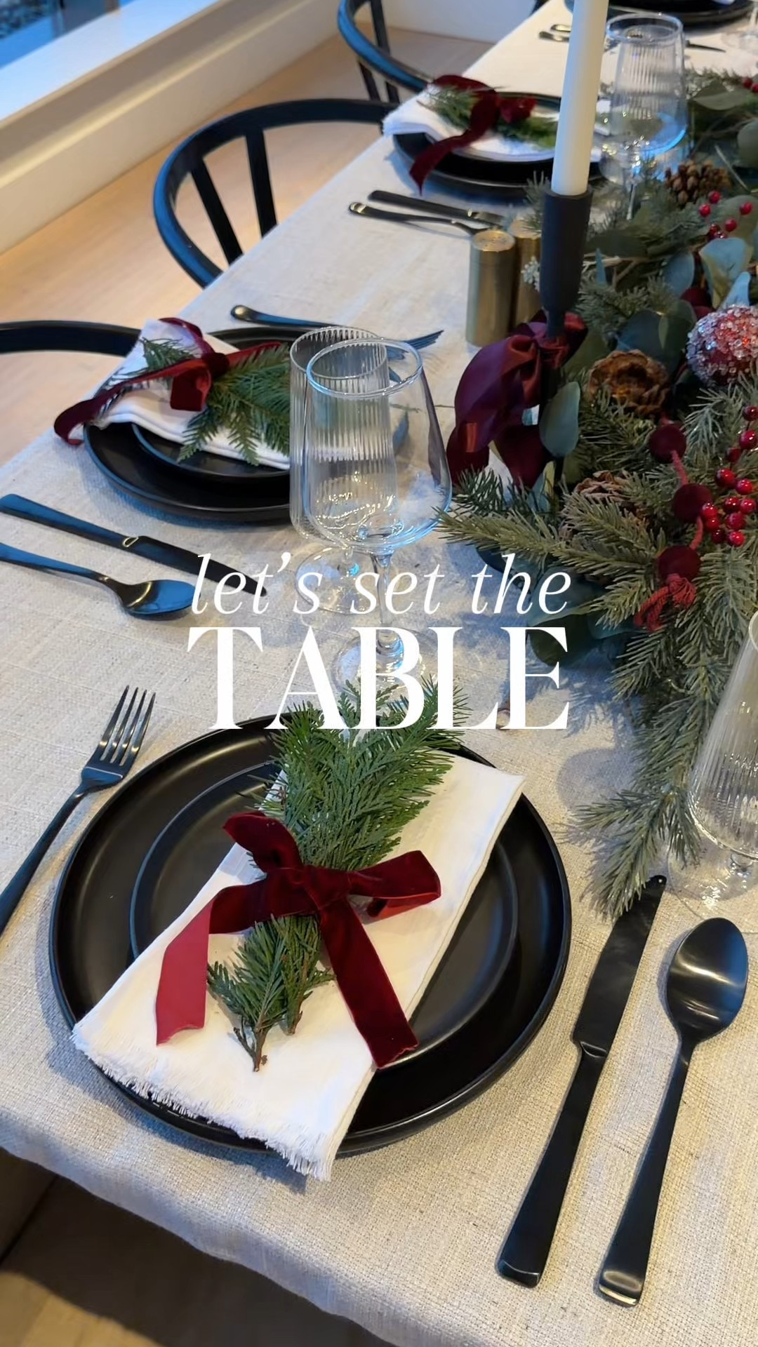 Setting the table for a wonderful holiday!

This year I went dark & moody for my tablescape. I found these black dishes @walmart and paired them with burgundy and green. I like adding some greenery and ribbons to finish the look. The table is set - let the entertaining begin!

#LTKHome #LTKSeasonal #LTKHoliday