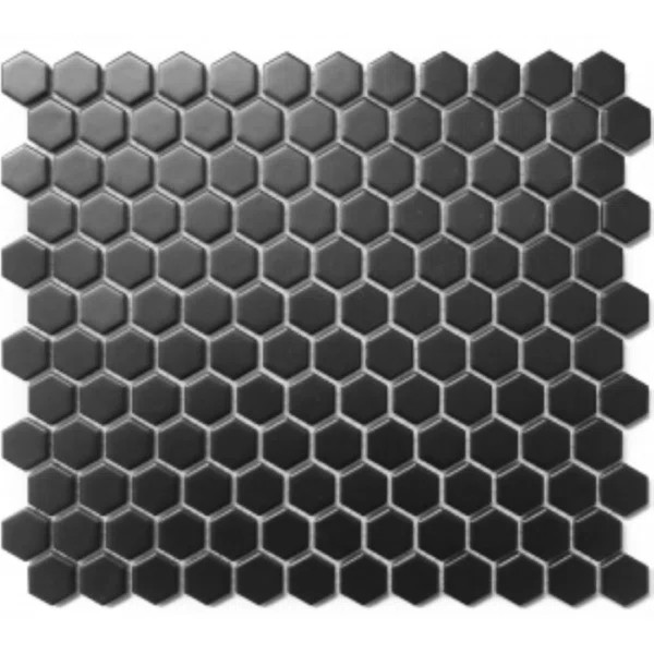 Cascade 1" x 1" Porcelain Honeycomb Mosaic Wall & Floor Tile | Wayfair Professional