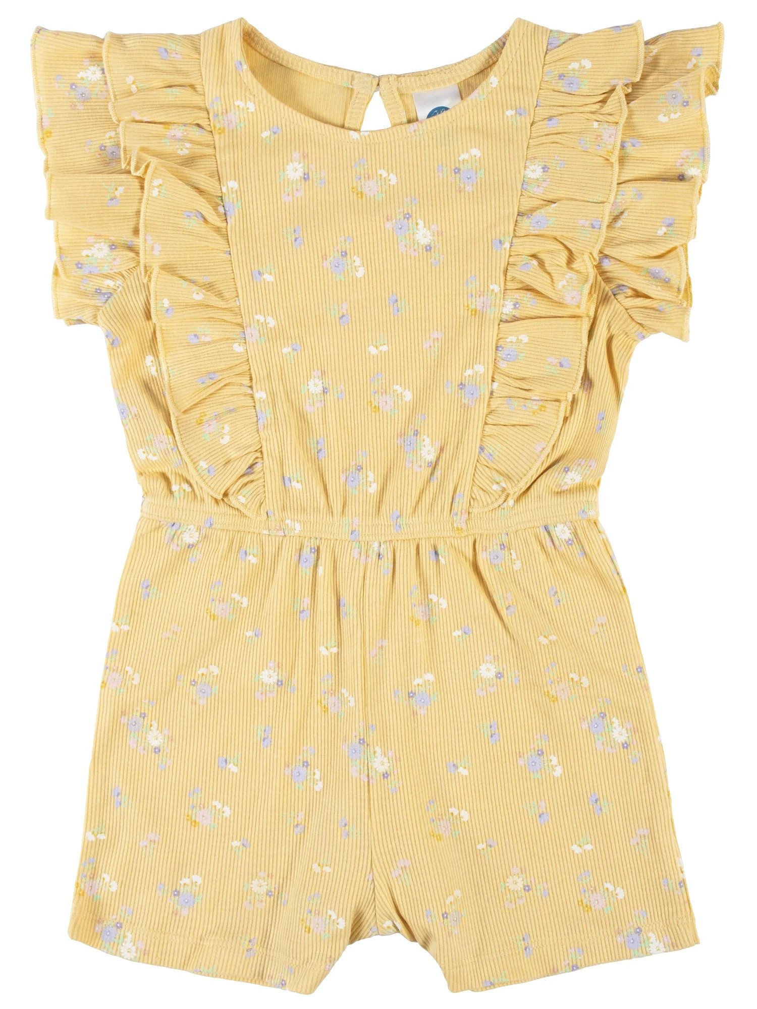 Modern Moments By Gerber Baby & Toddler Girl Ribbed Ruffled Romper, (12 months - 5T) - Walmart.co... | Walmart (US)