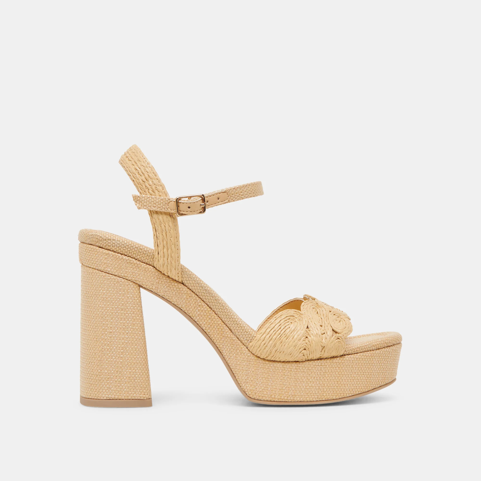 Tinaya Heels Lt Natural Raffia | DolceVita.com