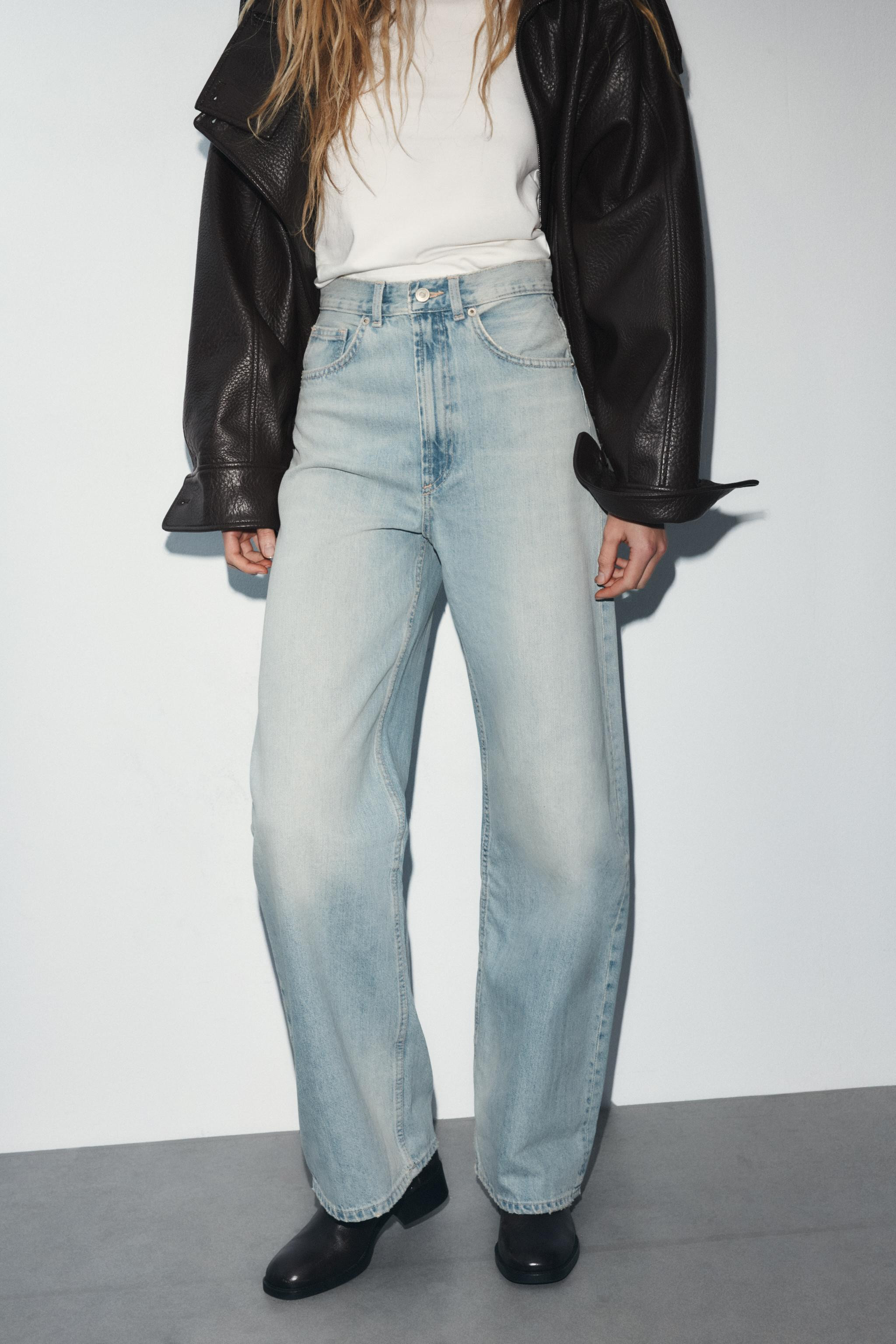 TRF EXTRA WIDE-LEG HIGH-WAIST JEANS | Zara UK