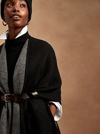 Reversible Wool-Blend Poncho | Banana Republic (US)