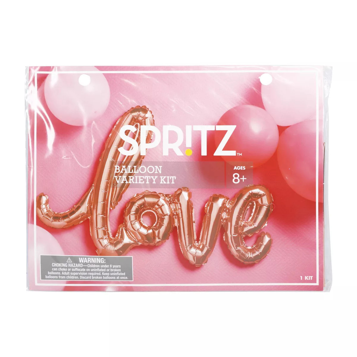 Foil + Latex Love Script Balloon Pack Assorted Pinks - Spritz™ | Target