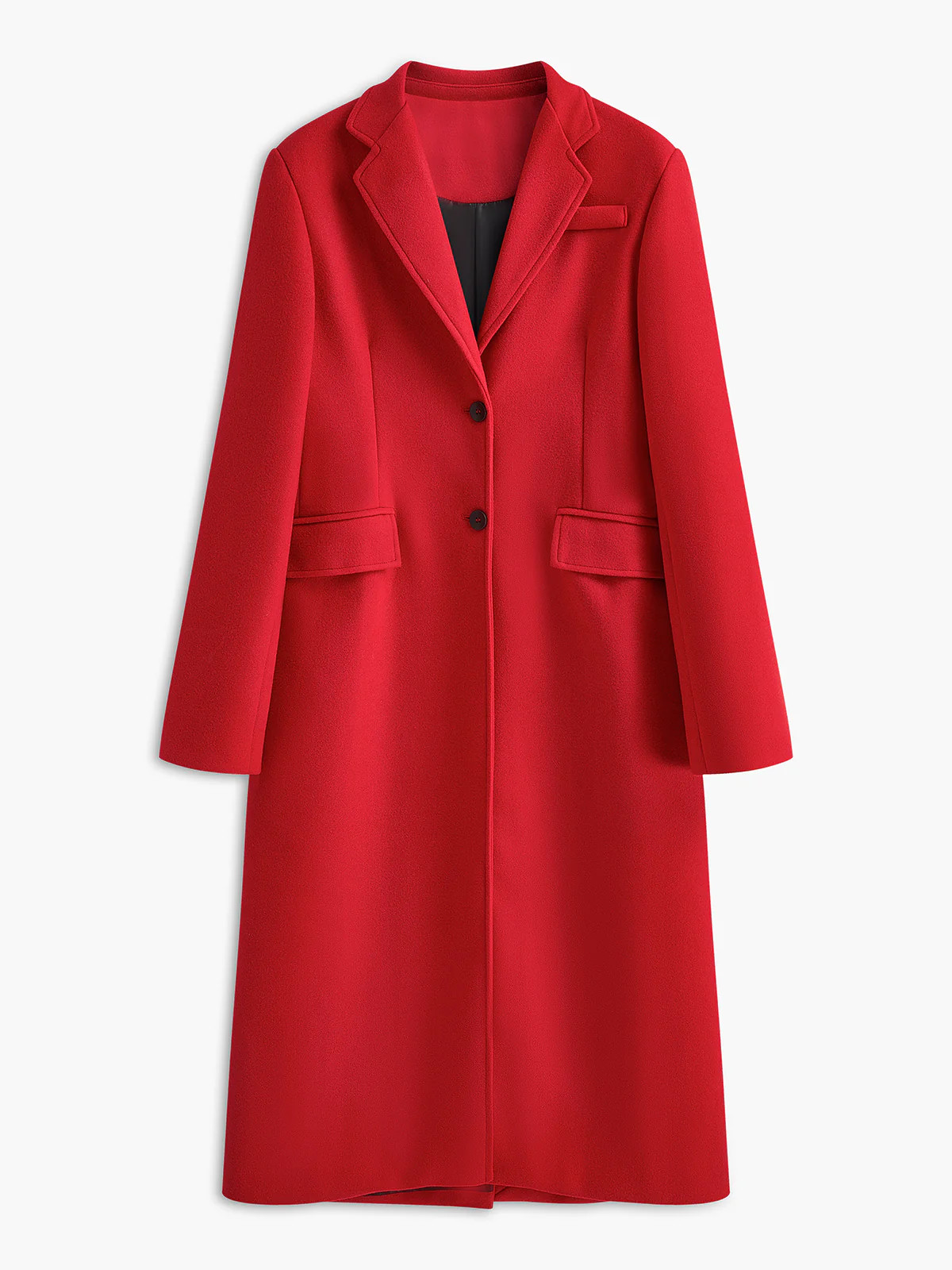 Essential Tweed Wool Long Coat | Commense