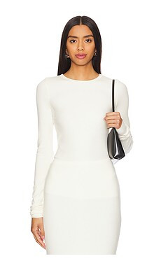 Eterne Long Sleeve Fitted Top in Cream from Revolve.com | Revolve Clothing (Global)