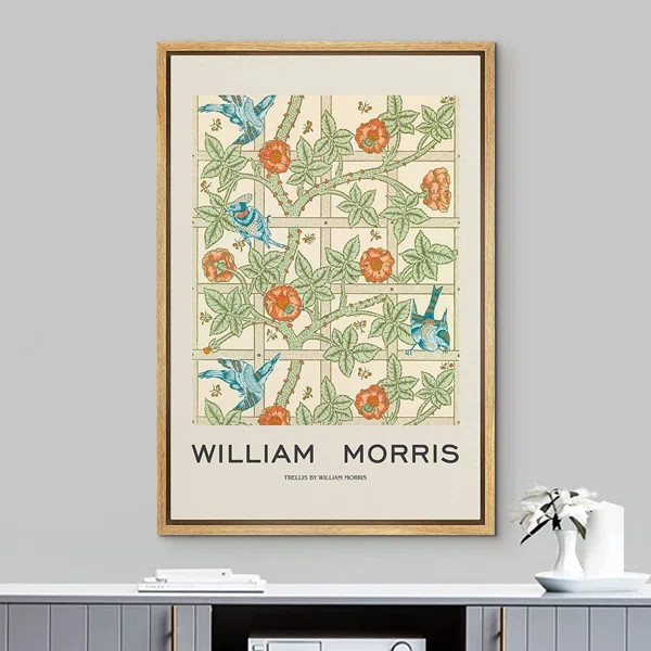 Abstract Botanical " Garden Flower Trellis By William Morris " by William Morris | Wayfair North America