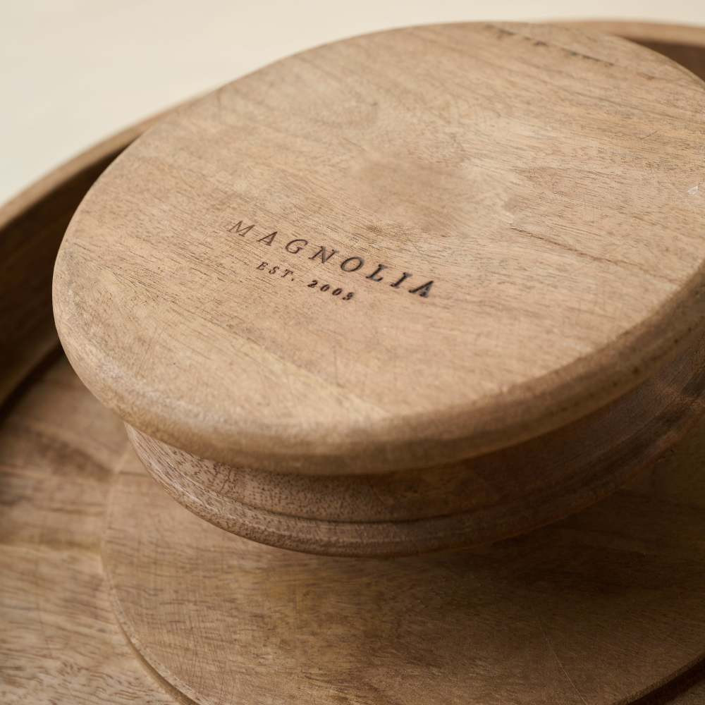 Mango Wood Petal Cake Stand | Magnolia