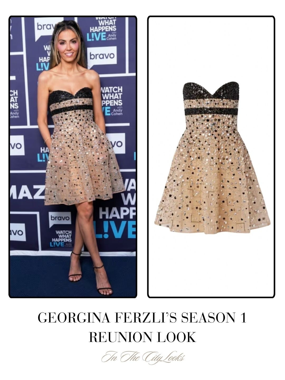 Georgina Ferzli’s Season 1 Reunion Look // Sold by Ellie Saab 📸 + Info = Bravo TV