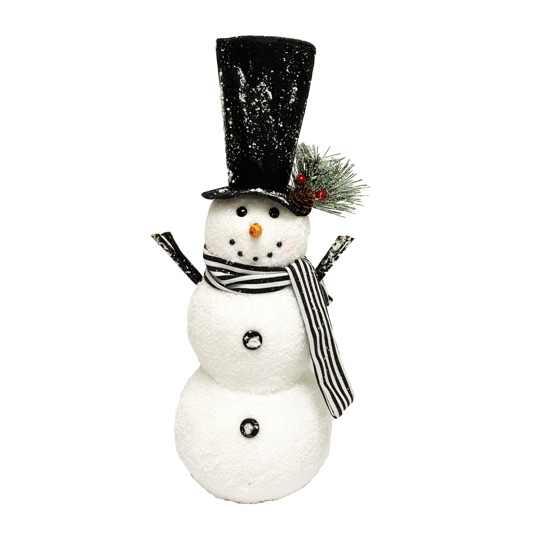 Holiday Time Black & White Snowman Table Decor, 17" - Walmart.com | Walmart (US)