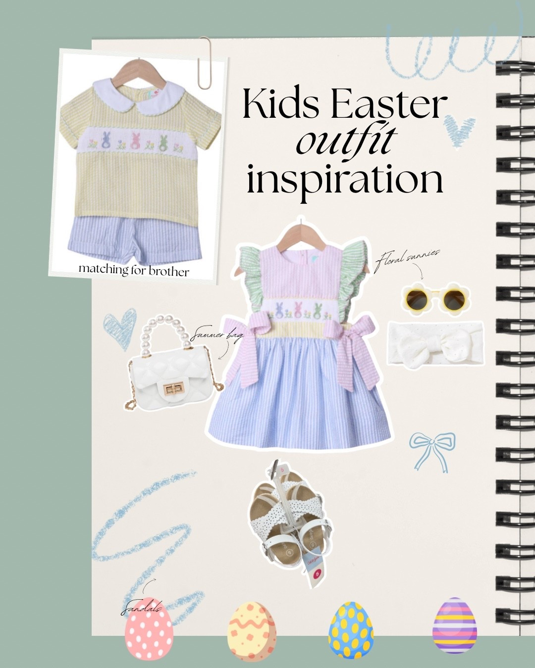 Sweetest spring style is here 🐣🌸 These smocked seersucker Easter outfits from Smocked Flamingo are giving all the classic Southern charm vibes for siblings!

If you’re looking for:
✨ kids Easter outfit inspiration
✨ classic smocked dresses for girls
✨ seersucker short sets for boys
✨ matching sibling Easter outfits
✨ pastel spring outfits for church, egg hunts & family photos
…these are SO good.
The girls’ smocked seersucker dress features the prettiest pastel color blocking, embroidered bunnies, flutter sleeves, and the sweetest bow detail — a timeless Easter dress you’ll save for keepsakes. The coordinating boys seersucker short set is just as precious with classic stripes and hand-smocked bunny detailing for that polished, heirloom look.
Perfect for:
• Easter Sunday outfits
• Spring family pictures
• School spring programs
• Baby & toddler Easter outfits
• Matching brother sister outfits
Lightweight, breathable seersucker fabric makes these comfortable for babies, toddlers, and big kids — and they photograph beautifully! 💛

If you love traditional smocked children’s clothing, boutique kids Easter outfits, or classic Southern spring styles, you have to see these sets. Tap to shop the Smocked Flamingo seersucker dresses and boys short sets before sizes sell out!

#LTKKids #LTKSeasonal #LTKootd