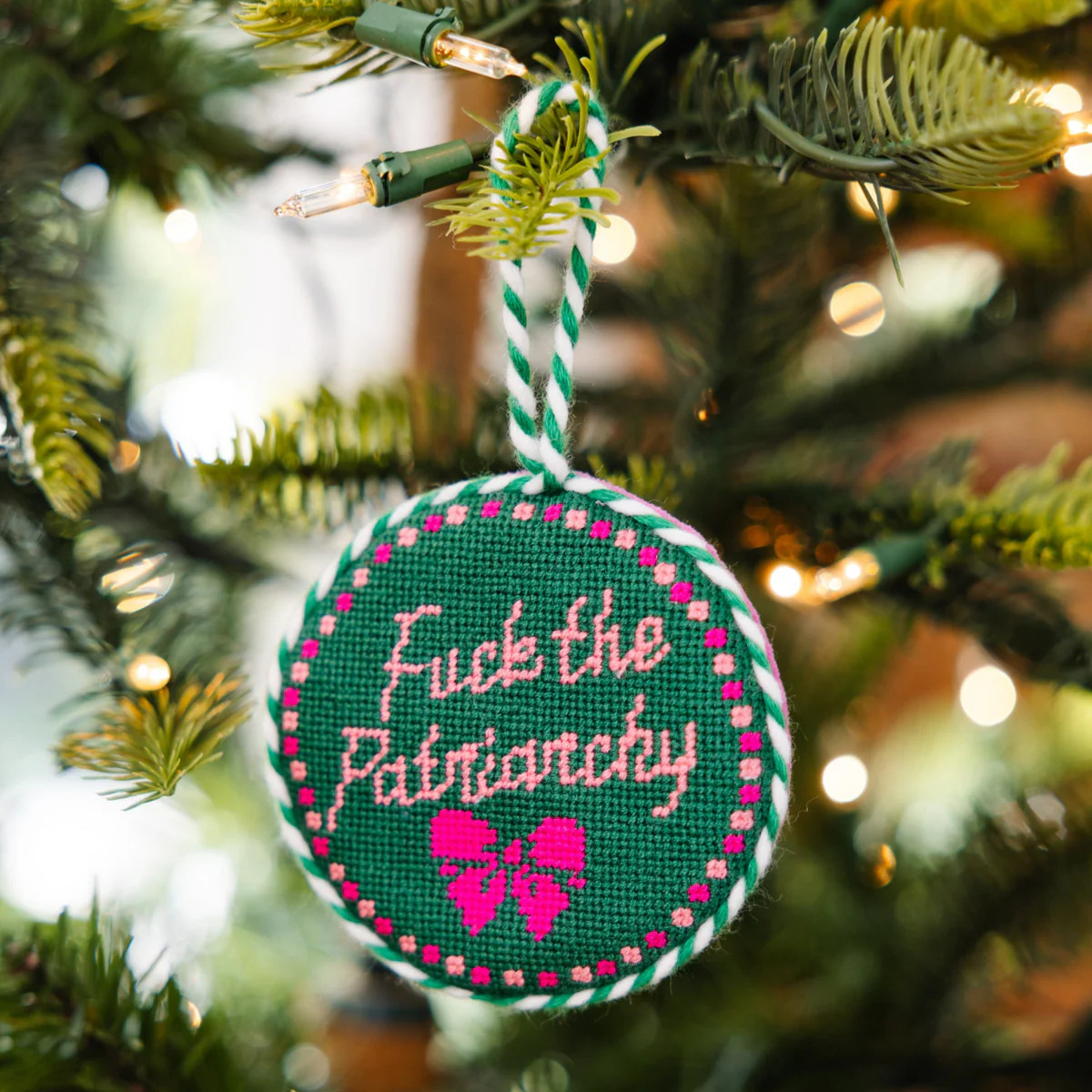 Furbish Studio Needlepoint Ornament - Needlepoint Ornament - Patriarchy | Furbish Studio