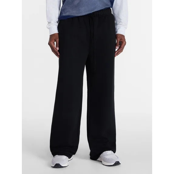 No Boundaries Fleece Open Hem Pants, Men's XS-5XB | Walmart (US)