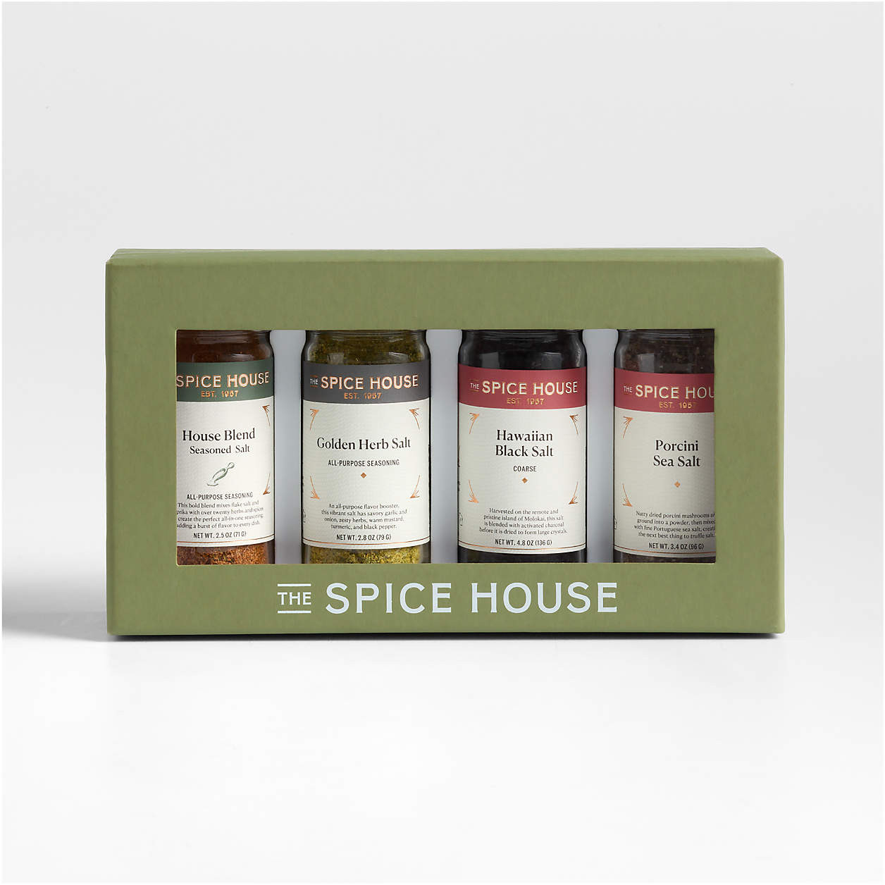 The Spice House 4-Jar Sea Salt Gift Set | Crate & Barrel | Crate & Barrel