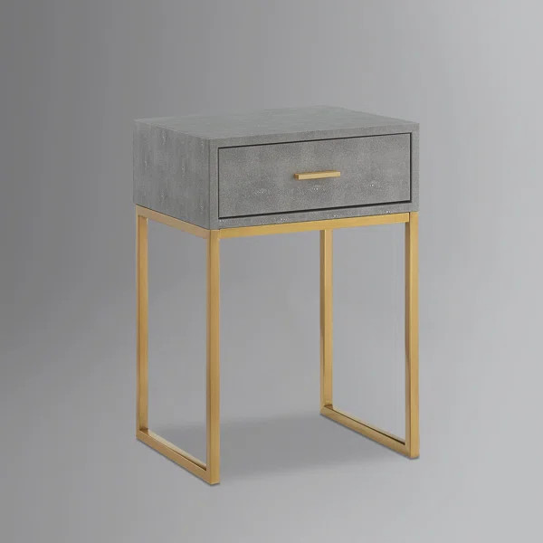 Yadira Faux Shagreen End Table | Wayfair North America