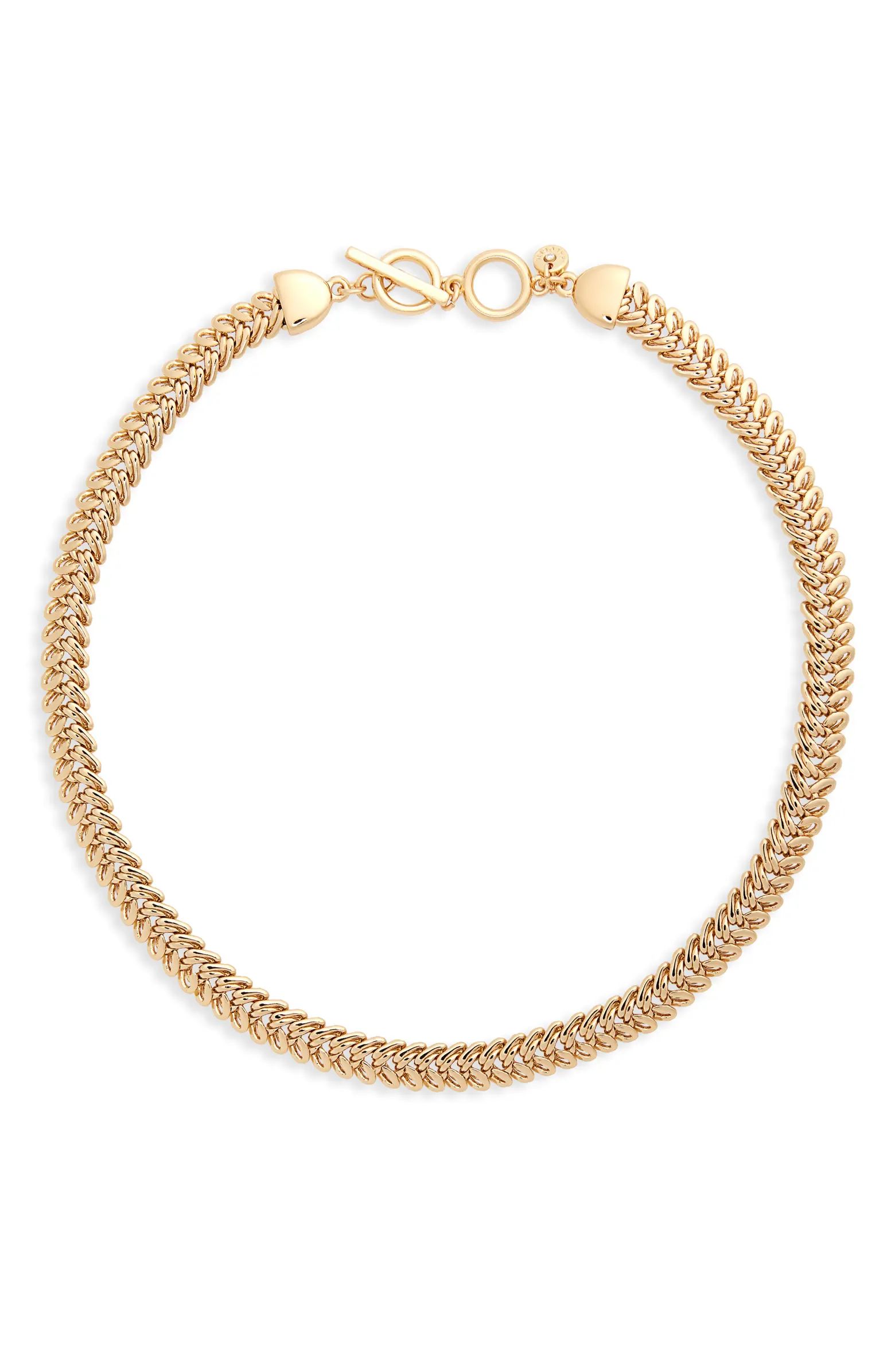 Halogen® Foxtail Chain Toggle Necklace | Nordstrom
