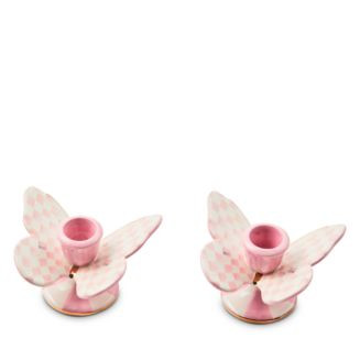 Rosy Check Butterfly Candle Holders, Set of 2 | Bloomingdale's (US)