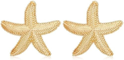 Gold Shell Earrings for Women, Stainless Steel Sea Shell Stud Seashell Earrings Beach Jewelry, Hy... | Amazon (US)