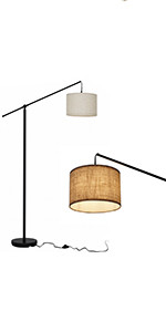 SURAIELEC Arc Floor Lamp, Overhang Cantilever Standing Floor Lamp for Couch, Sofa, Reading, Livin... | Amazon (US)