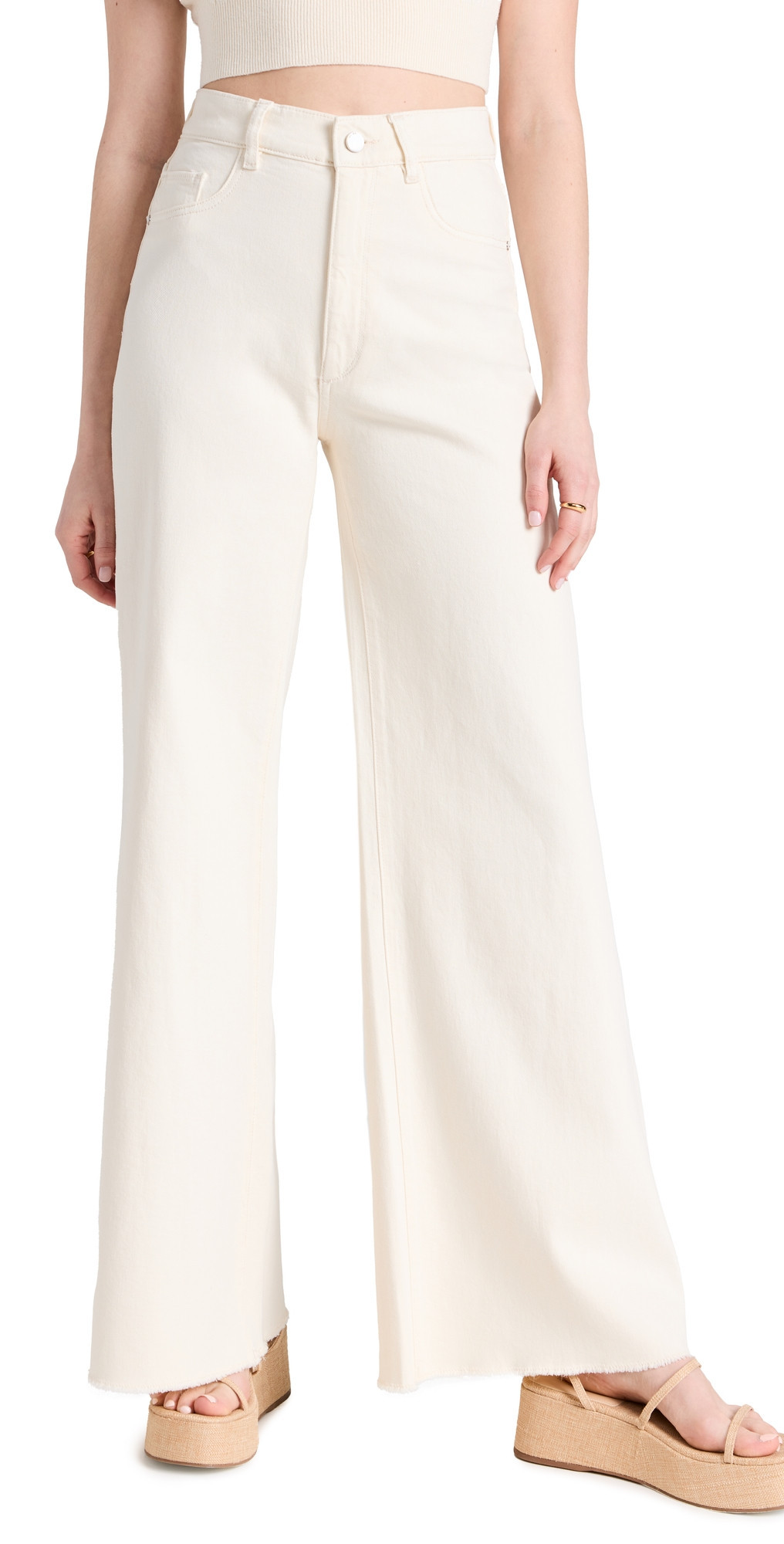 DL1961 Hepburn Wide Leg Jeans Ecru 31 | Shopbop