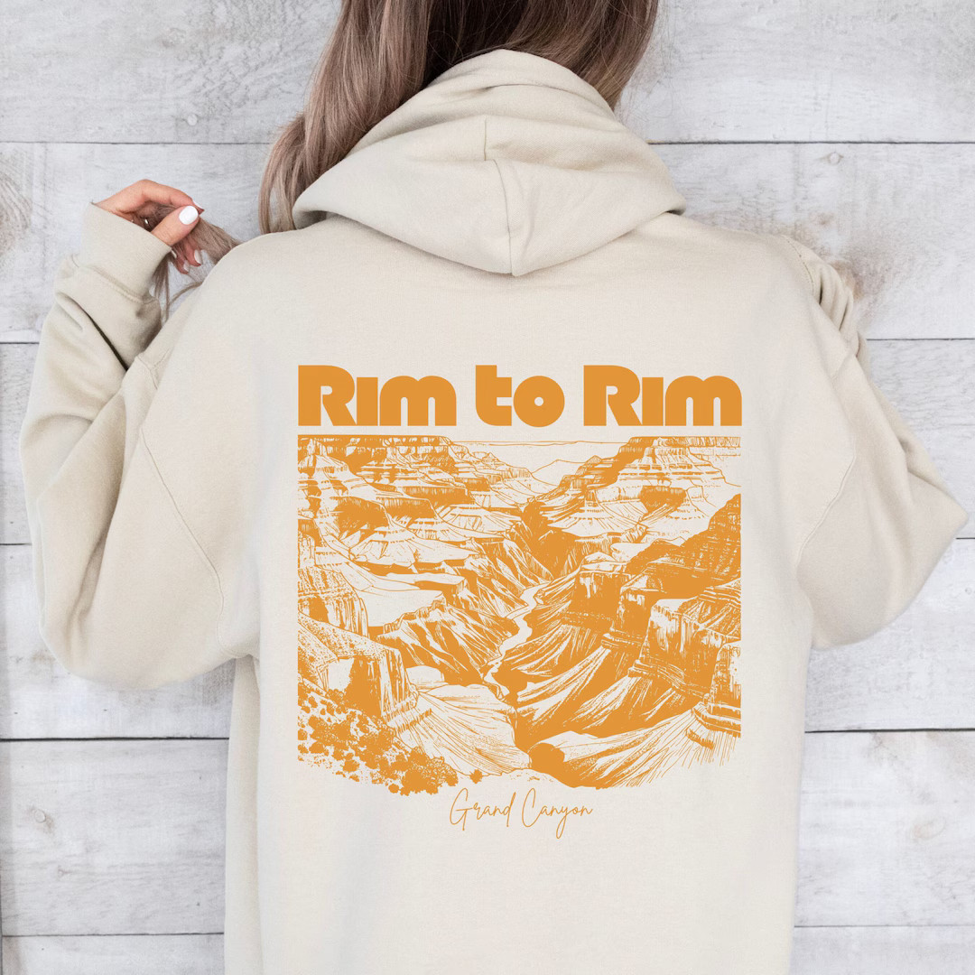 Personalized Rim to Rim Hoodie, Grand Canyon shirt, national park shirt, national park, hiking gi... | Etsy (US)