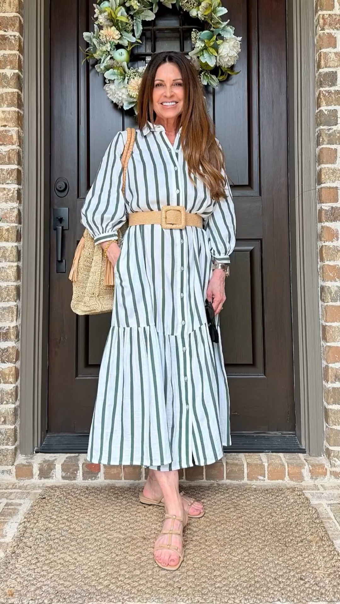 This self-proclaimed Queen of the Shirtdress is back with a fun striped option today. This one is a lightweight gauze fabric that’s so cute going into the summer.

It’s so versatile! Wear it to the office, as a travel outfit, beach dress and so much more.

I will be packing it for my trip to Mexico next month with my extra belt and the fun raffia tote too.



#womenover50 #summerfashion

#LTKOver40 #LTKTravel #LTKWorkwear