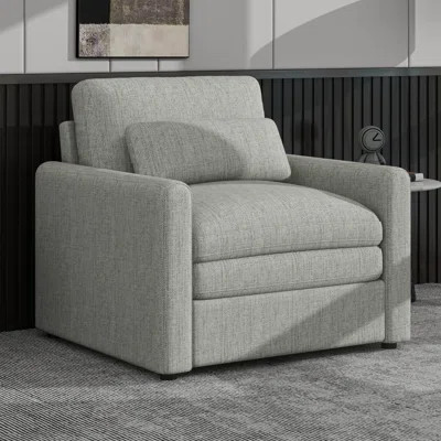 Cozy Upholstered Armchair Oversized Comfy Cloud Sofa Double Cushion Single Sofa Plush Cushion Armchair | Wayfair North America