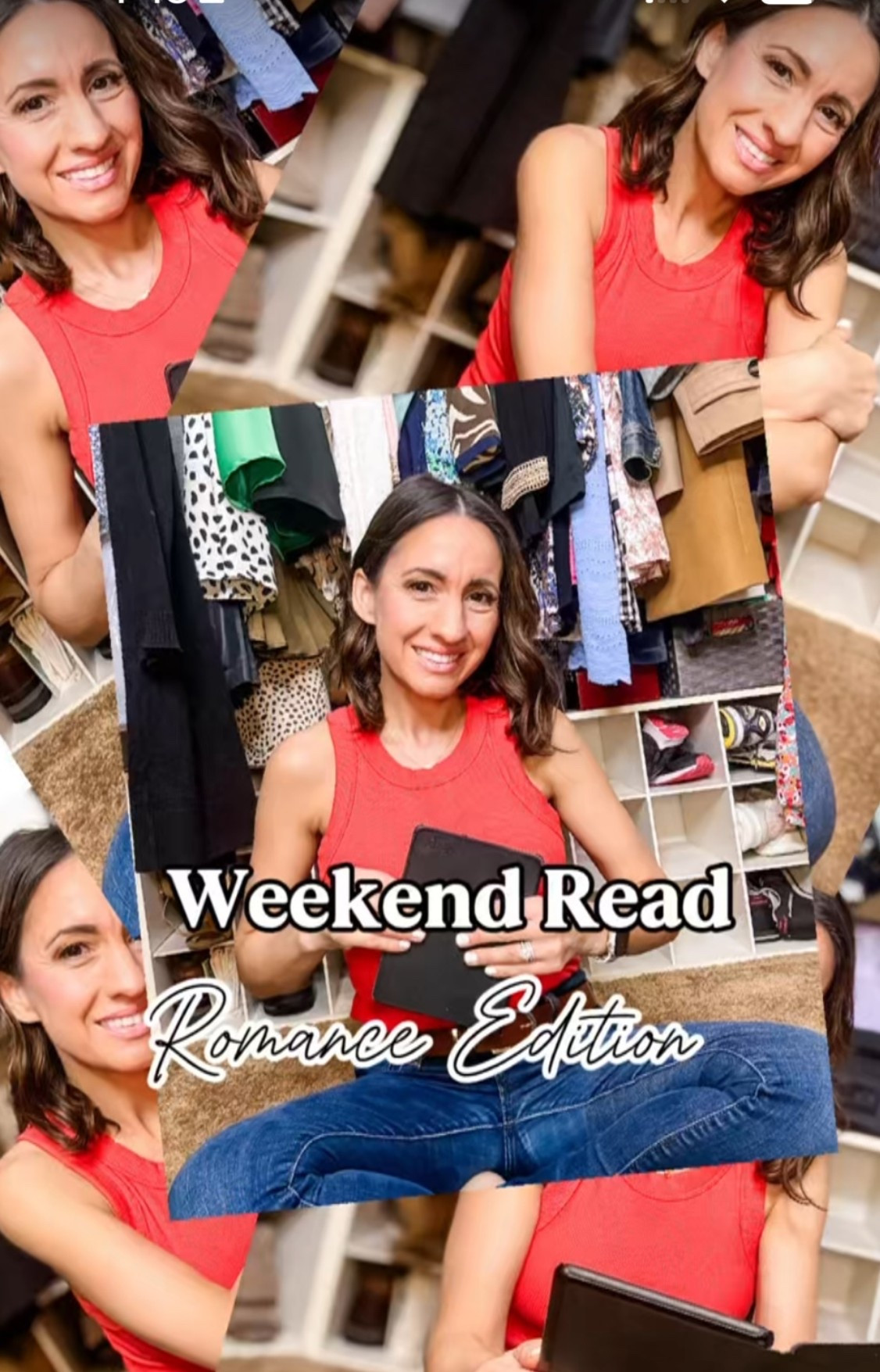Weekend Read Romance Edition is early. The book is Stinger by Mia Sheridan. Omg. This book gives plot, banter, spice, right person wrong time, and so much more. 
Read it on my kindle paper white. 
Red tank top. Runs true to size. 
Levi’s jeans. Run true to size. 
Book recommendation.

#LTKOver40 #LTKPetite #LTKmomlife