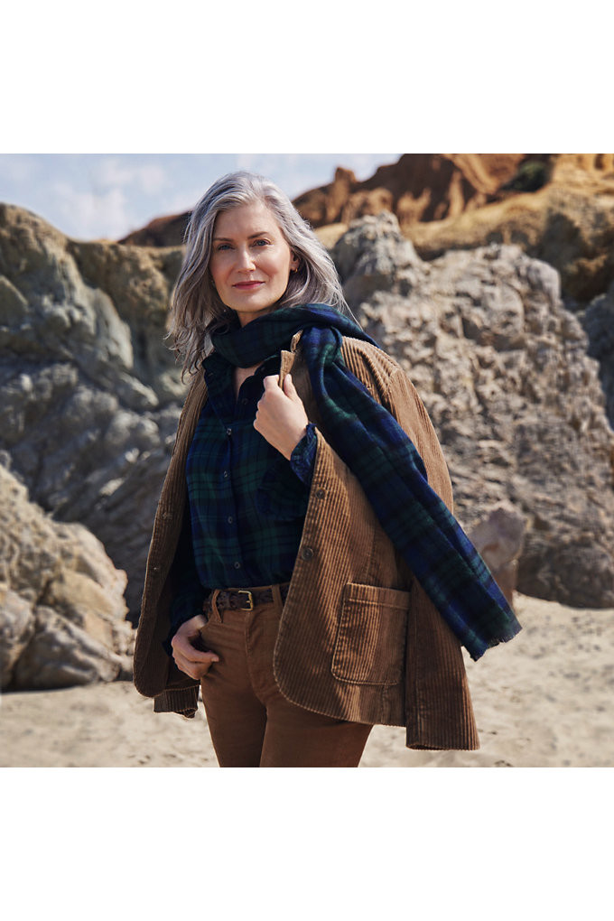 Women's Plus Size Corduroy Blazer Jacket - Lands' End - Brown - 1X | Lands' End (US)