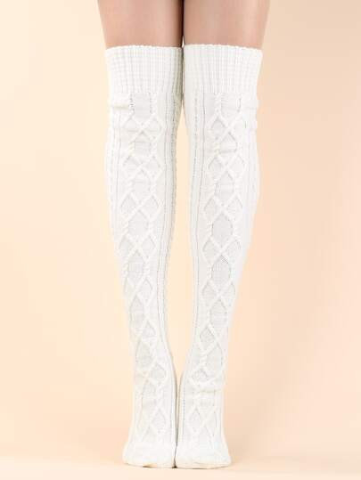 Solid Over The Knee Socks | SHEIN