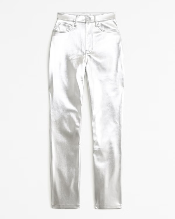 Vegan Leather 90s Relaxed Pant | Abercrombie & Fitch (US)