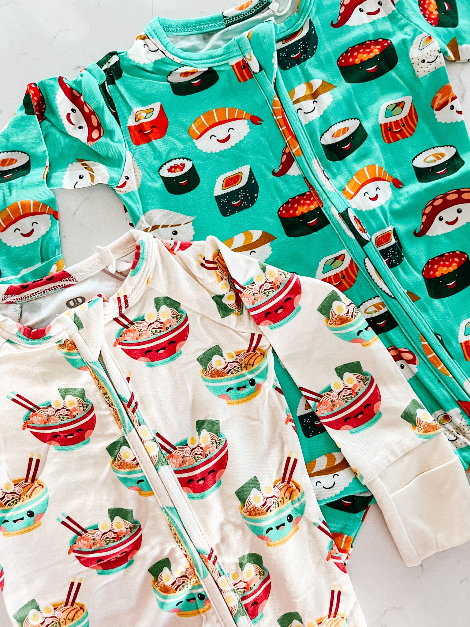 My favorite foods… on onesies for my daughter to wear. I can’t wait for Blake to wear her new ramen and sushi pajamas 🍜 🍣 

#onesies #newborn #baby #girl #footies #pajamas #bamboo #pregnant #maternity #toddler #pjs #nightgown #3months

#LTKbaby #LTKbump #LTKkids