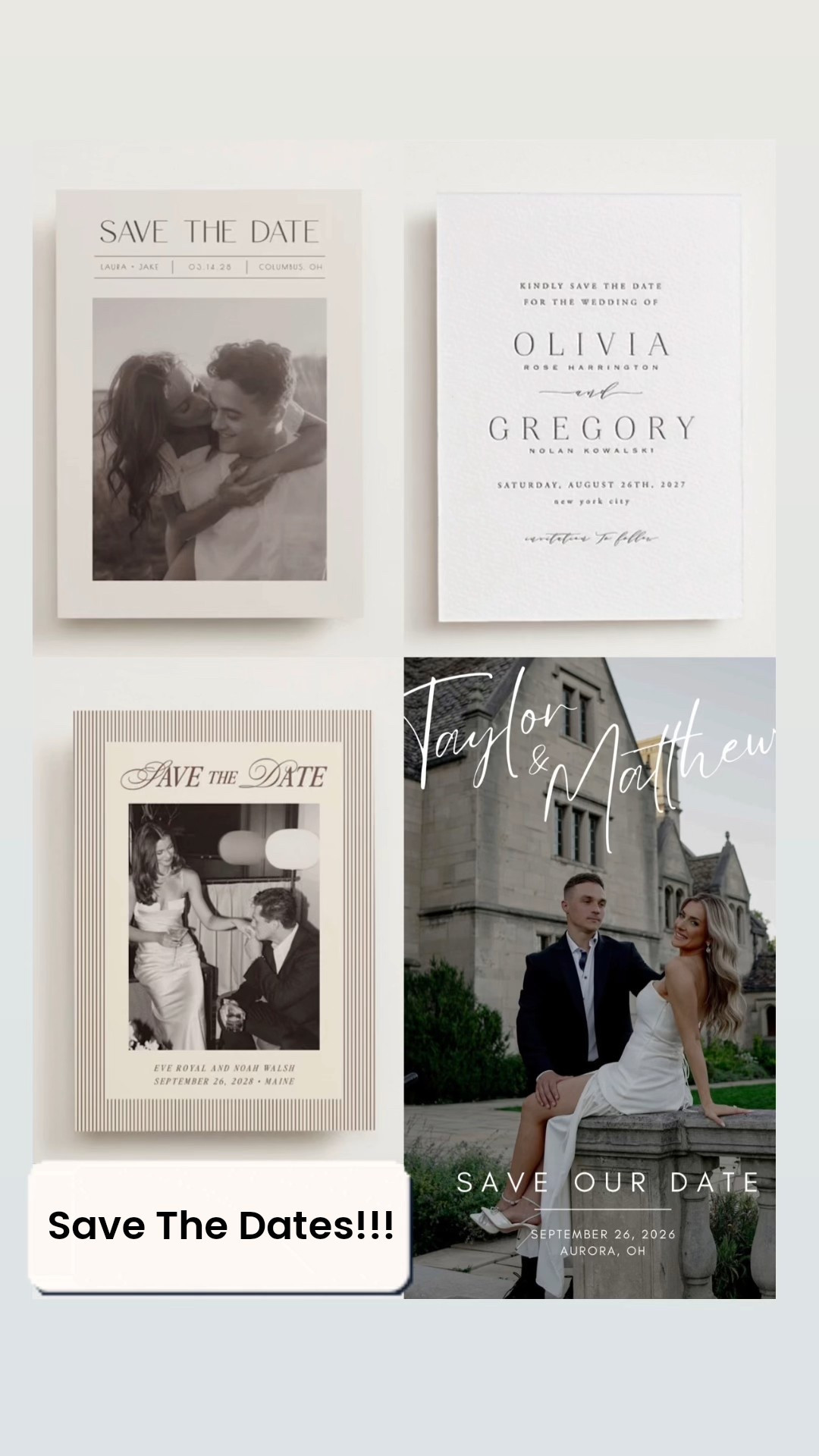 Having such a hard time deciding because there are so many good options! And 25% off right now! 

Save the date
Invites
Wedding
Invitations 
Wedding planning 
Paper
Prints
Photo
Couple
Engagement 
Stationary 

#LTKSaleAlert #LTKU #LTKWedding