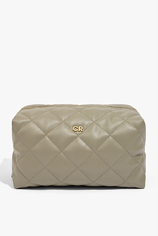 Quilted Zip Top Cosmetic Case | Country Road