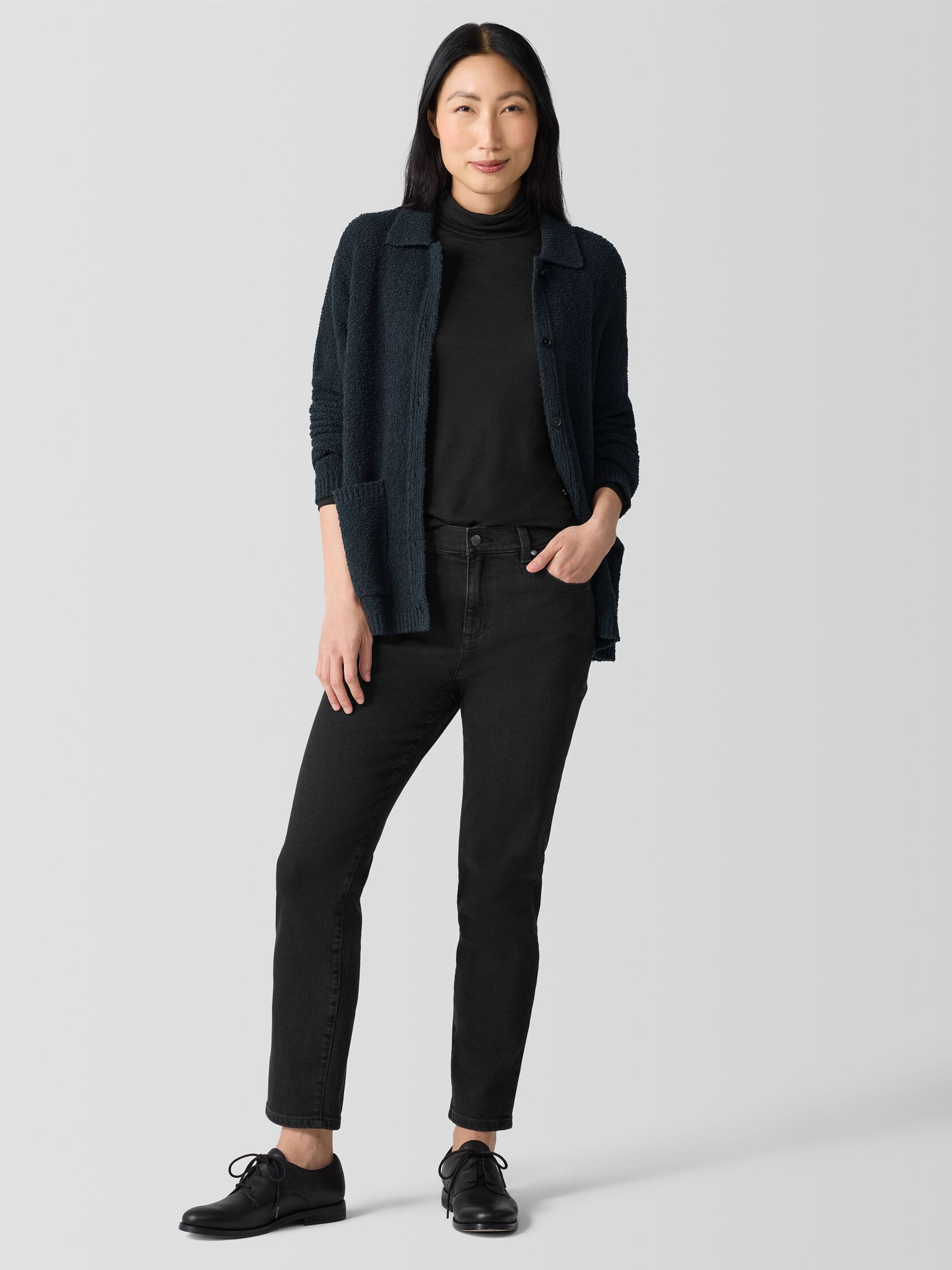 Organic Cotton Stretch Denim Slim Jean | Eileen Fisher