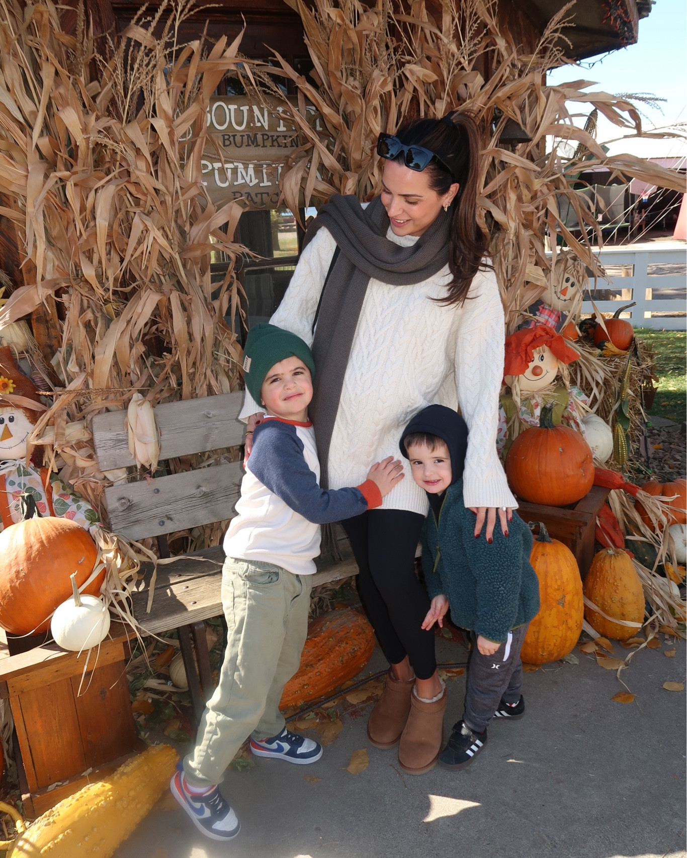 Cable knit sweater: size 2 (super oversized even at 38 weeks pregnant, could’ve gotten a 1) 
Leggings: tts (S)
Ultra mini Uggs: size down for half sizes 

#LTKSeasonal #LTKShoeCrush #LTKBump