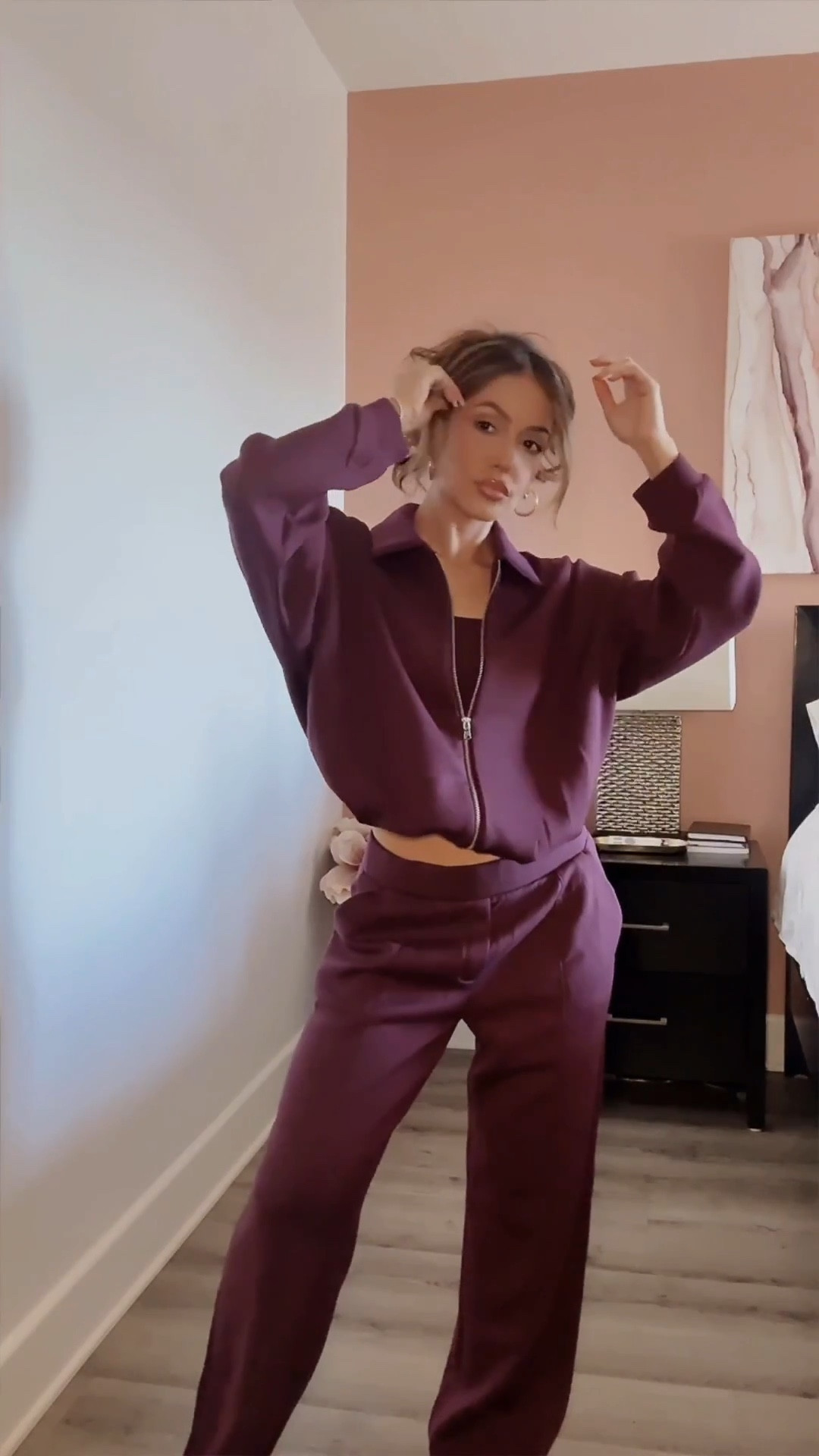 Travel fit, errand fit, casual fit, basically any kind of day this outfit fits right in. The quality and feel is 10/10

Top size S
Jacket size S
Bottoms size M (can size down) 

#LTKootd #LTKgrwm #LTKselfcare