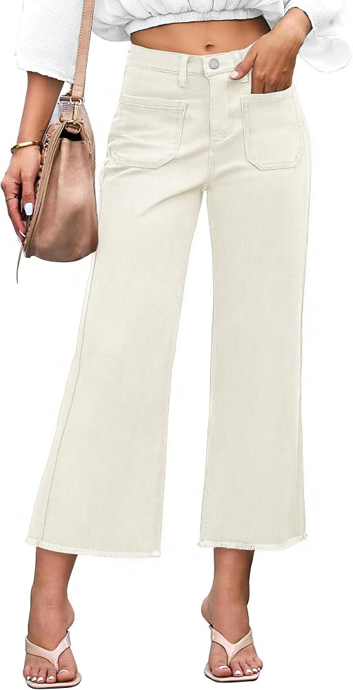 KICZOY Women Cropped Jeans High Waist Capris Flare Denim Pants 2026 | Amazon (US)