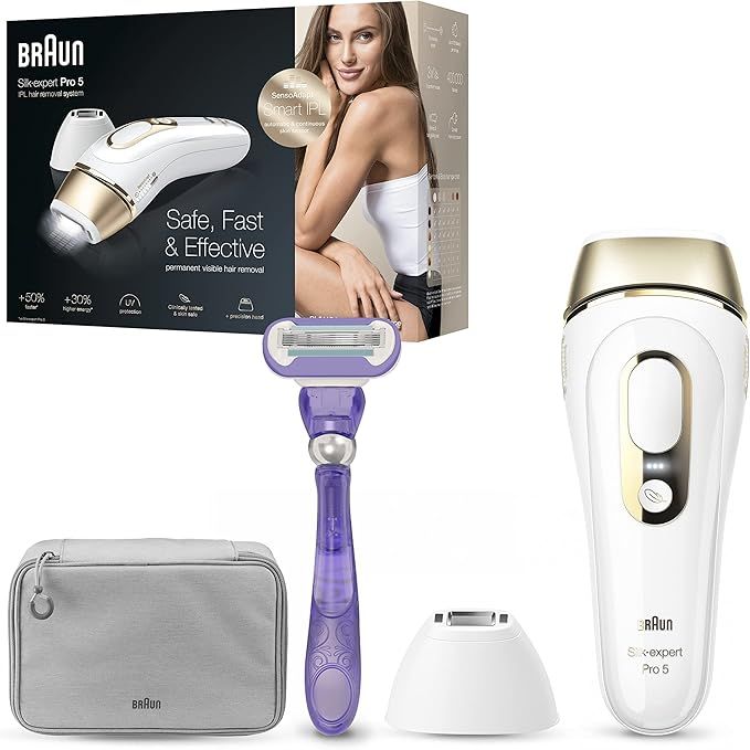 Braun IPL Silk Expert Pro 5, Visible Permanent Hair Removal With Precision Head For Body & Face, ... | Amazon (UK)