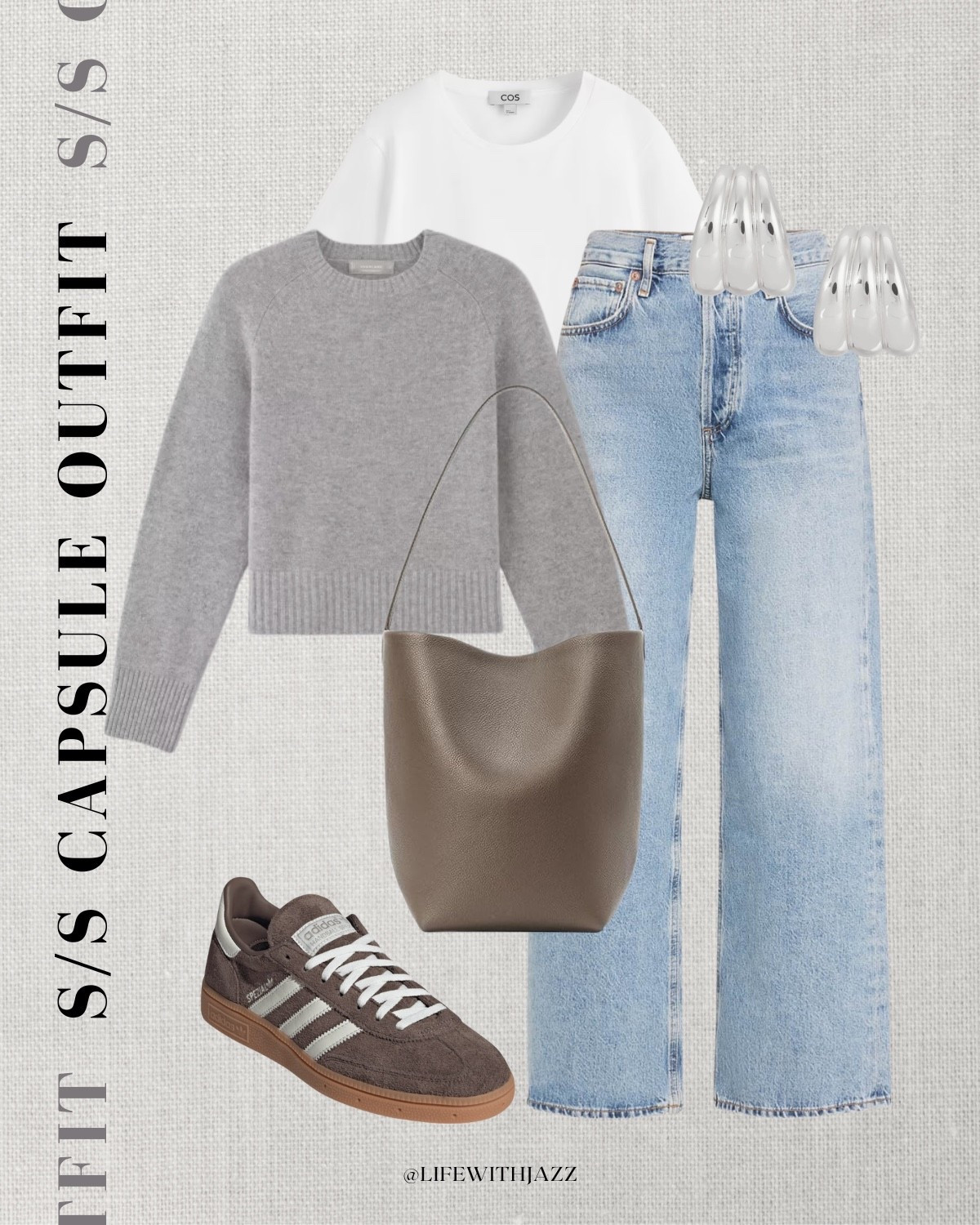 Spring & summer capsule outfit

Gray cashmere boxy sweater / wide leg crop jeans / adidas handball spezial sneakers/ ssc26 

#LTKSeasonal #LTKootd