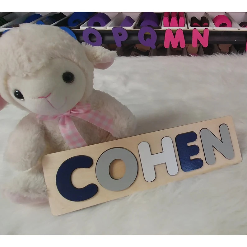 Wooden Name Puzzle. Personalized Christmas Gift for Baby Boy | Etsy | Etsy (US)