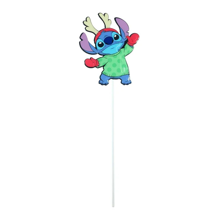 Lilo & Stitch Stitch with Antlers, 15 inch Tall  Metal Christmas Outdoor Stake, Blue, by Ruz - Wa... | Walmart (US)
