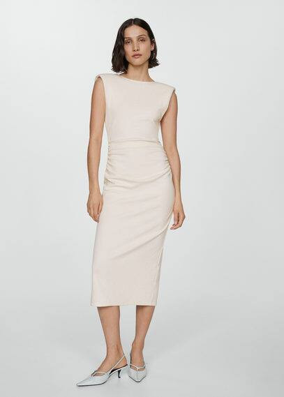 Draped details dress | MANGO (US)