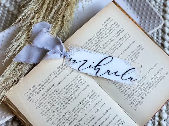 Personalized Acrylic Bookmark, Customized Bookmark, Journal Bookmark, Gifts for Her, Book Lover, ... | Etsy (US)