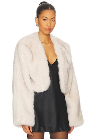 Lovers and Friends x Emma Leger Cropped Gabriel Coat in Light Tan from Revolve.com | Revolve Clothing (Global)