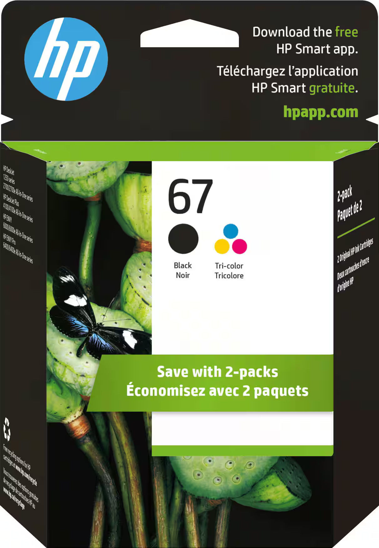 HP - 67 2-Pack Standard Capacity Ink Cartridges - Black/Tri-color | Best Buy U.S.