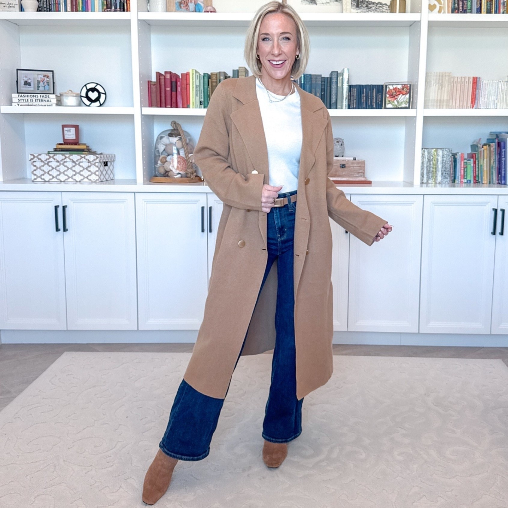 Amazon - unboxing spring sweaters. 1. Wool Blend Double Breasted Long Cardigan Coat - size small. 4 colors. * White T-Shirt - size small. 

 

#LTKSeasonal #LTKOver40 #LTKWorkwear