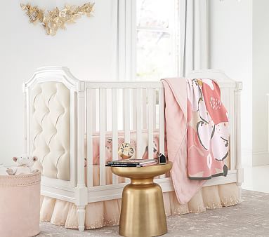 Blythe Upholstered Convertible Crib | Pottery Barn Kids