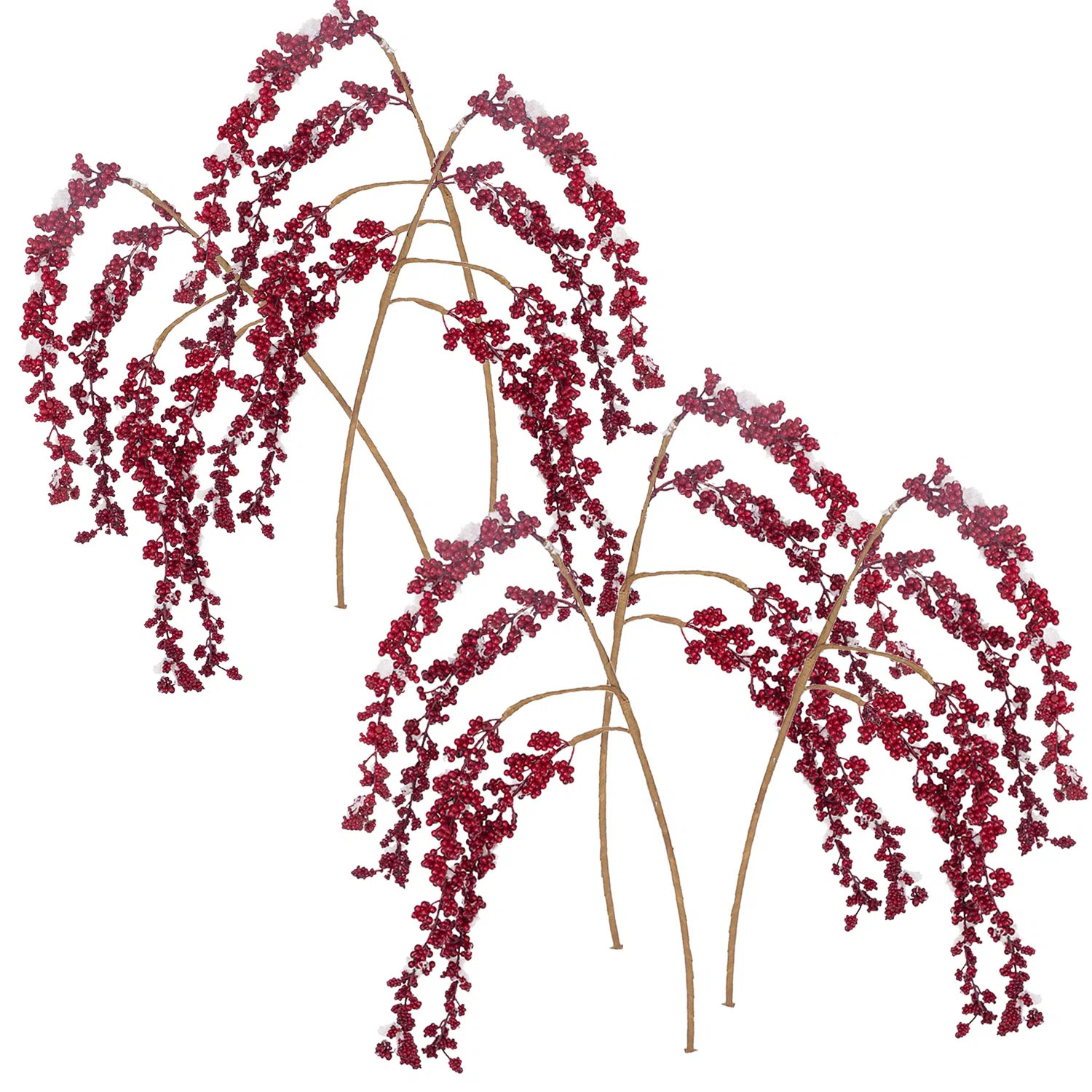 38" Snowy Berry Hanging Sprays - Set of 6 - Red (Set of 6) | Wayfair North America