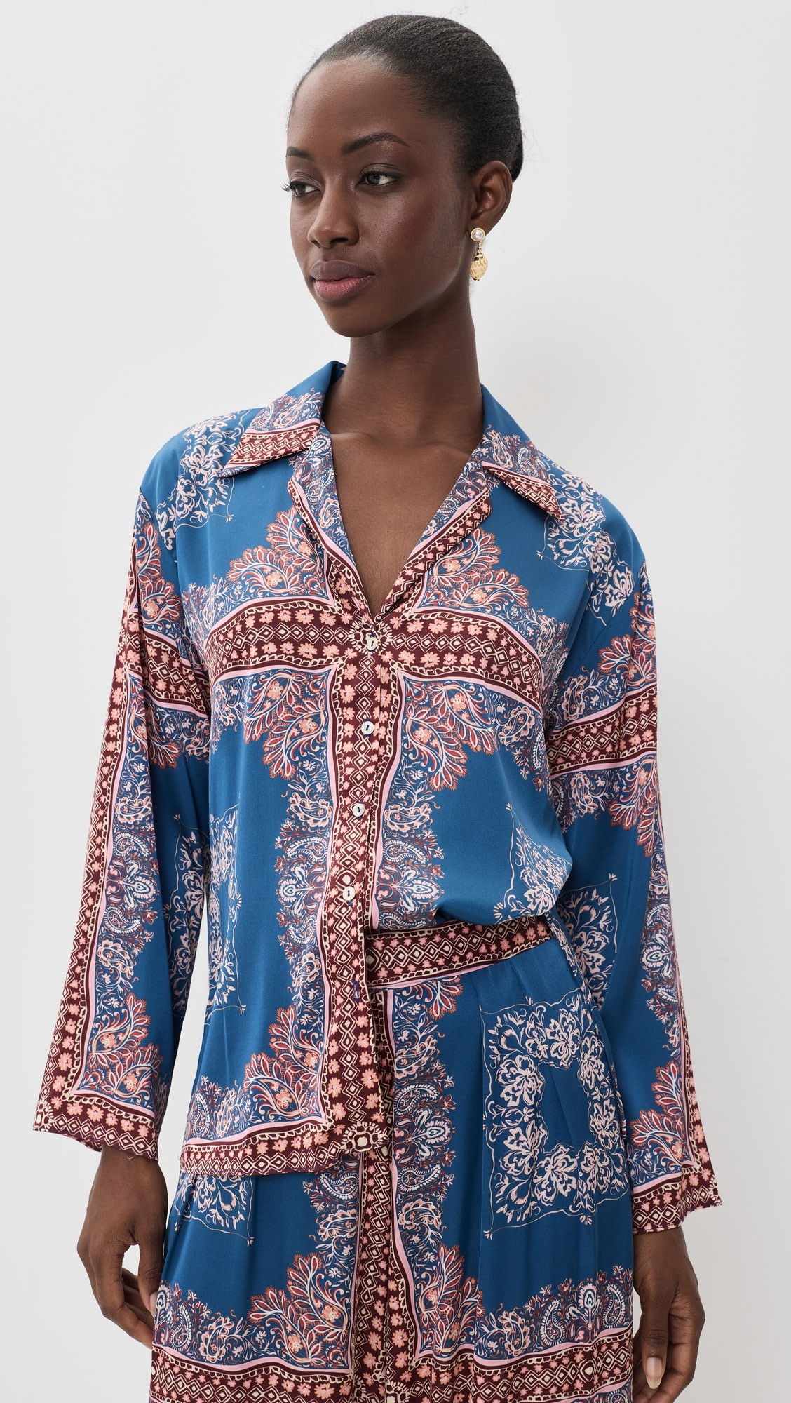 MISA Isme Bandana Button Down Shirt | Shopbop | Shopbop