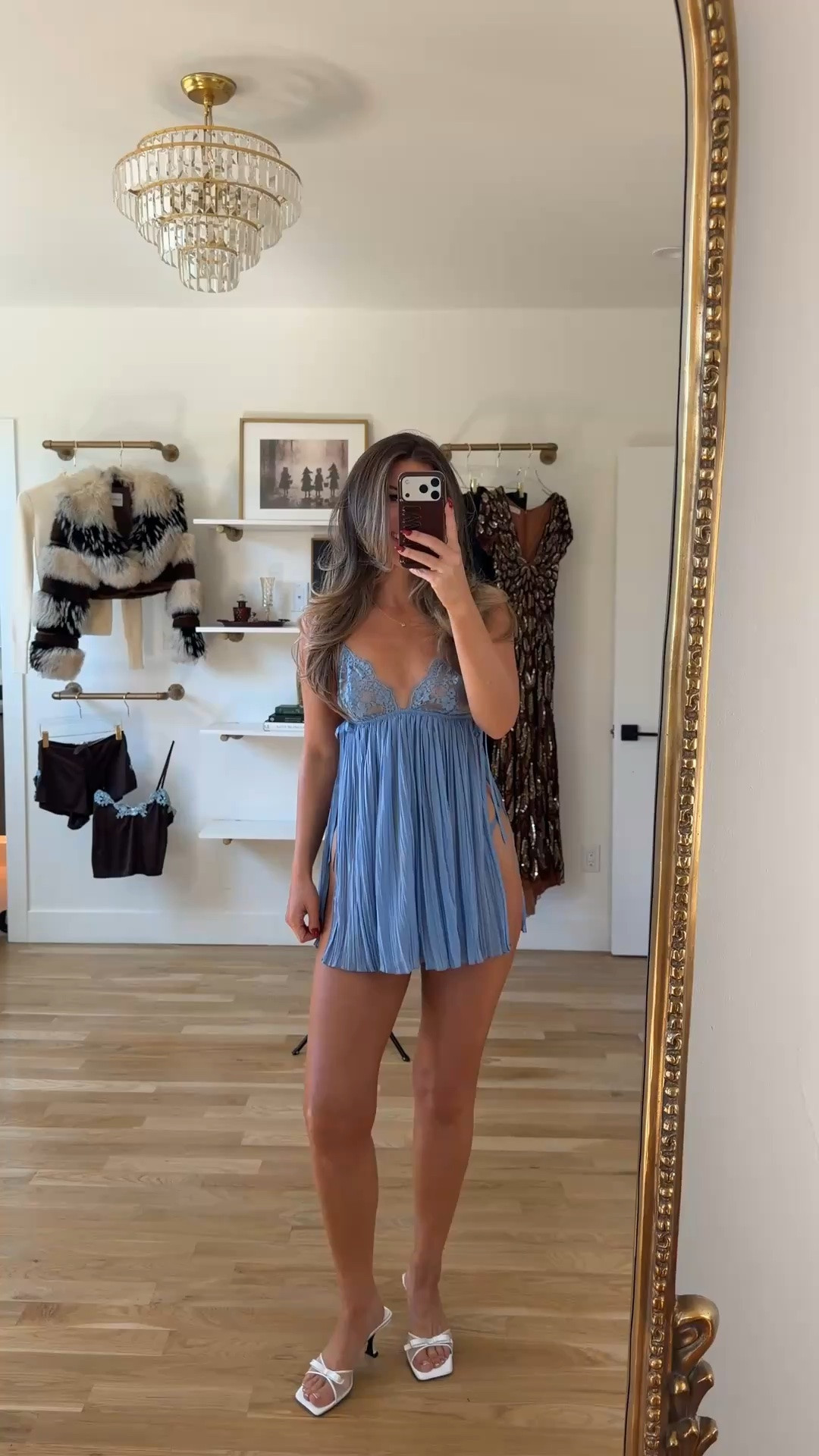 blue babydoll with a floral lace bralette top, a pleated chiffon skirt, and side tie details Victoria’s Secret lingerie set ✨

wearing smalls & mediums on bottoms

lingerie, matching sets, underwear, bra, panties, nighty, pjs, Victoria’s Secret, intimates, babydoll, robe

#LTKselfcare #LTKootd #LTKU
